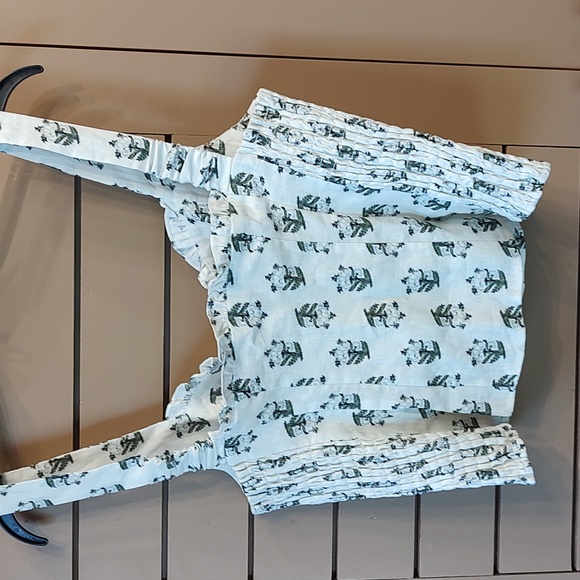 RHODE ARTI LINEN PRINTED CROPPED TOP 8 - Picture 7 of 8